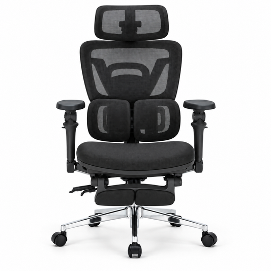 Silla De Oficina Presidencial Ergonómica - Ergo Tapiz Negro