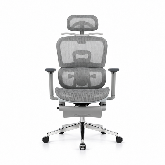 Silla De Oficina Presidencial Ergonómica - Boreal Gris