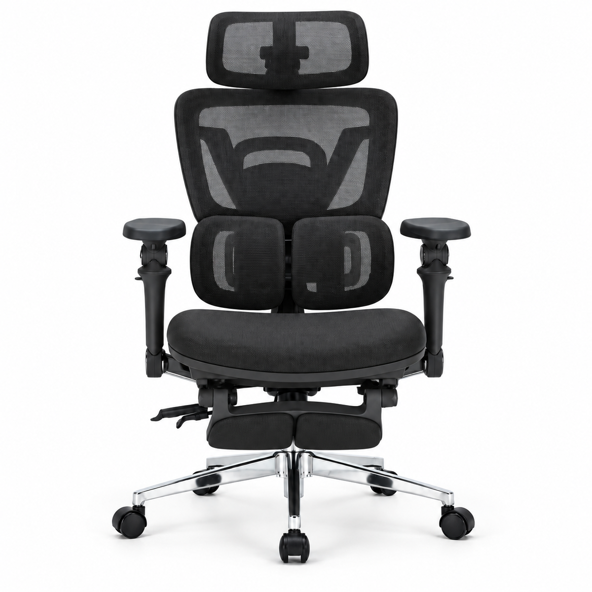 Silla De Oficina Presidencial Ergonómica - Ergo Tapiz Negro