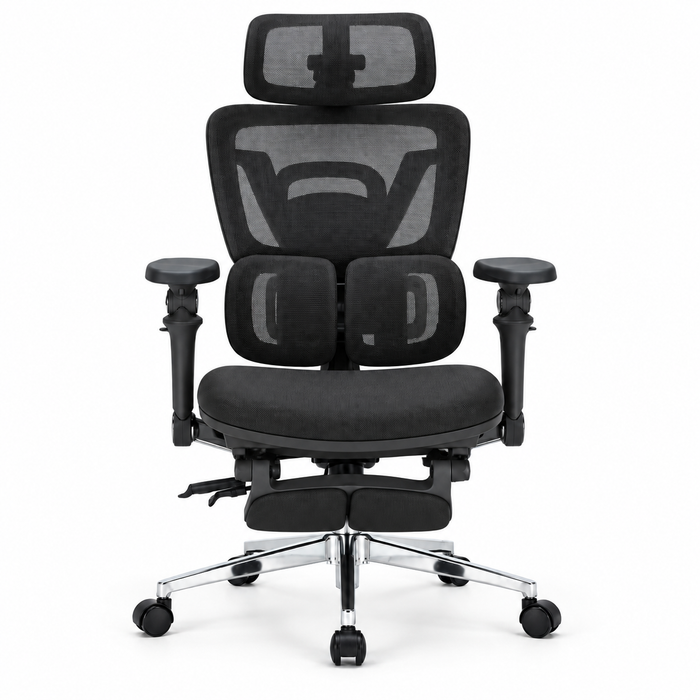 Silla De Oficina Presidencial Ergonómica - Ergo Tapiz Negro