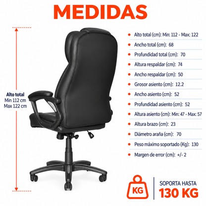 Silla De Oficina Presidencial Ergonómica - City
