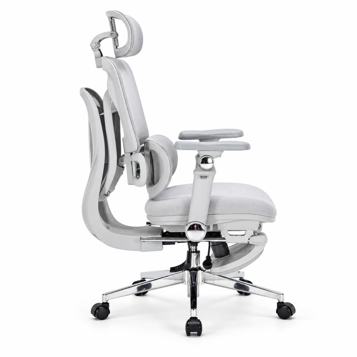 Silla De Oficina Presidencial Ergonómica - Ergo Tapiz Gris