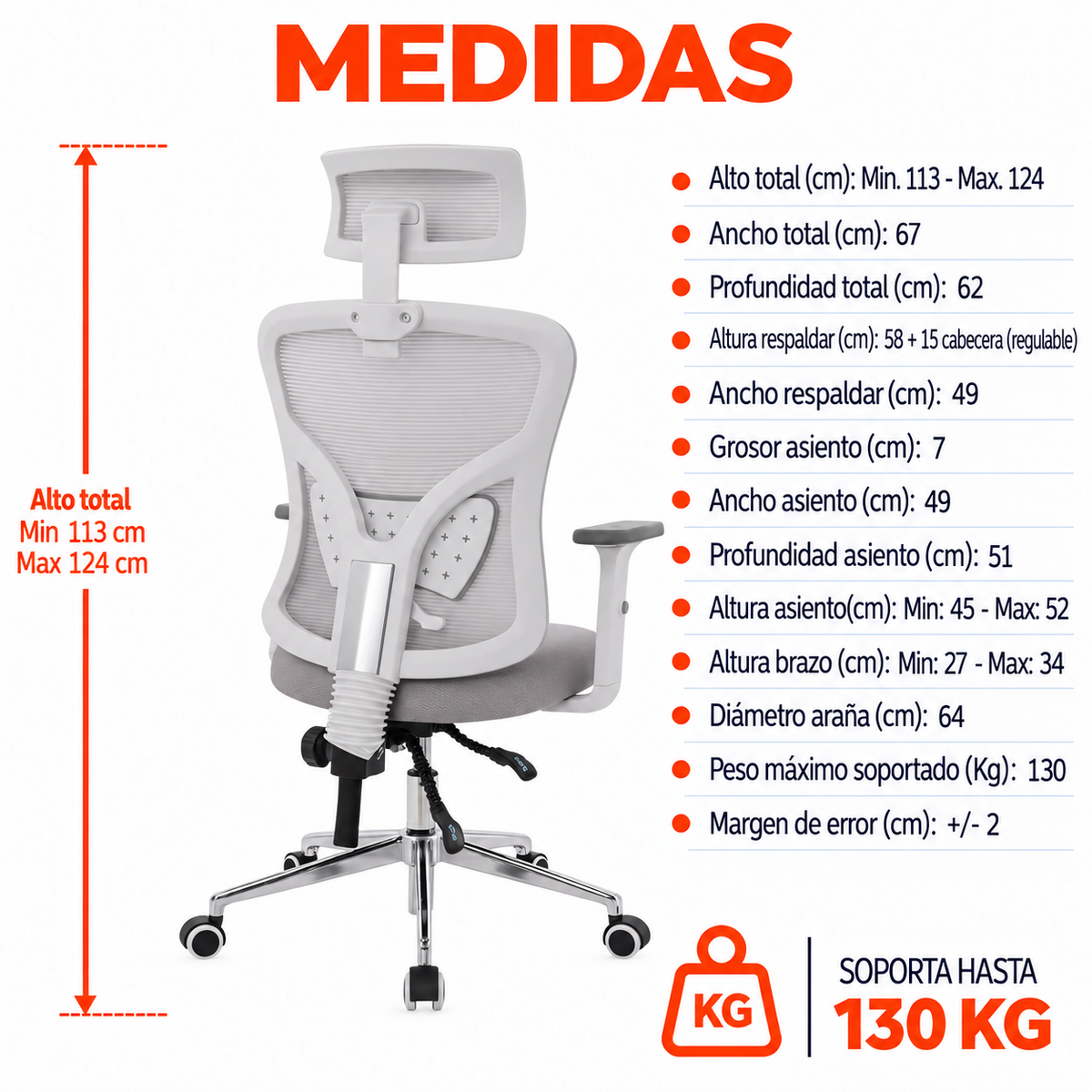 Silla De Oficina Presidencial Ergonómica - Fone