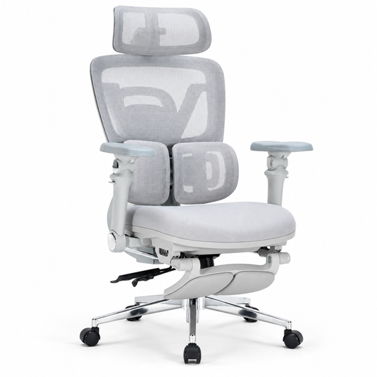 Silla De Oficina Presidencial Ergonómica - Ergo Tapiz Gris