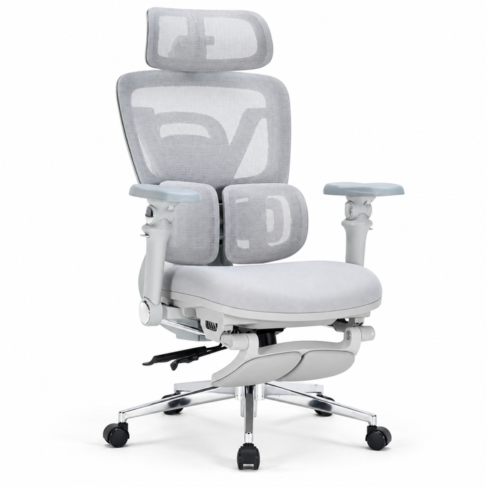 Silla De Oficina Presidencial Ergonómica - Ergo Tapiz Gris