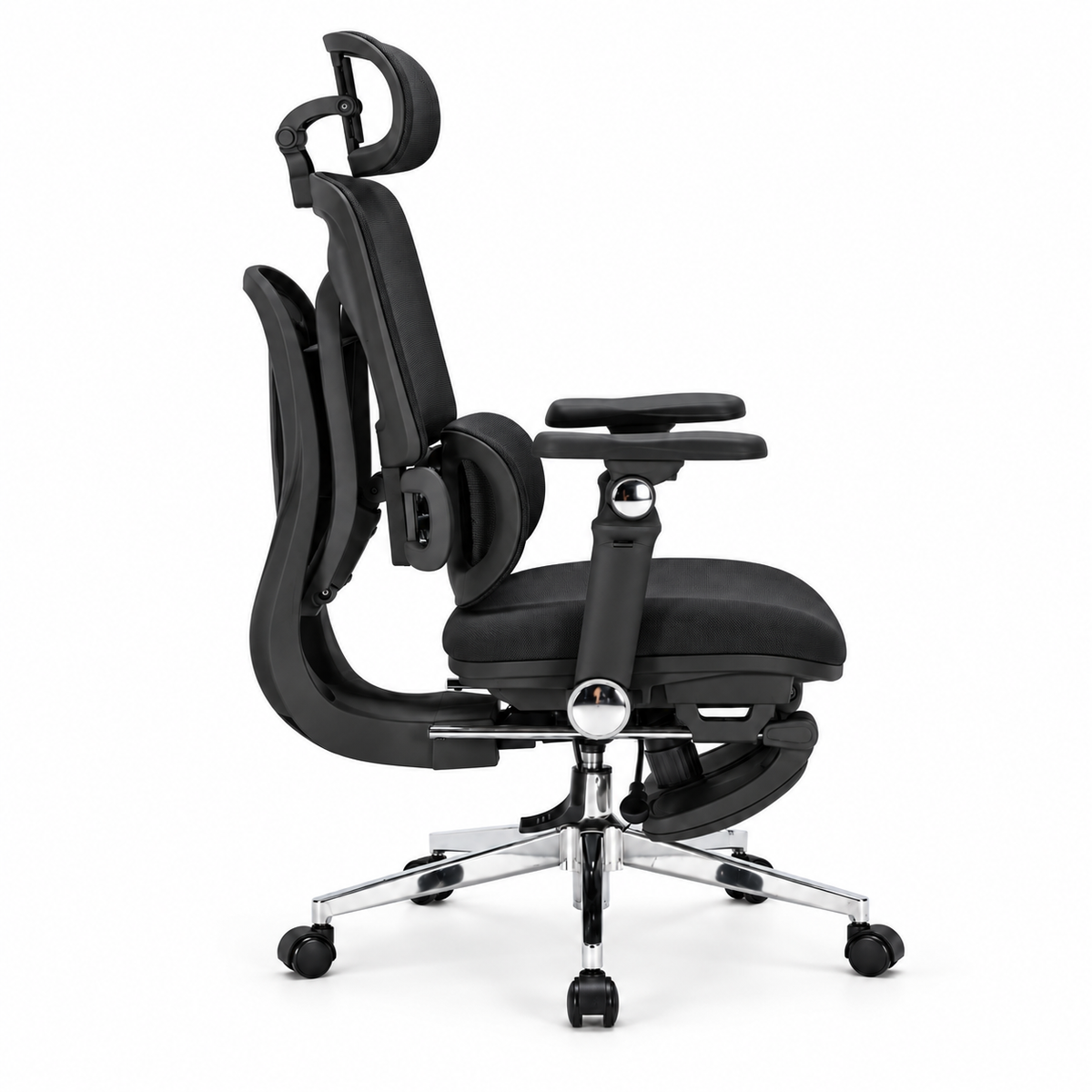 Silla De Oficina Presidencial Ergonómica - Ergo Tapiz Negro