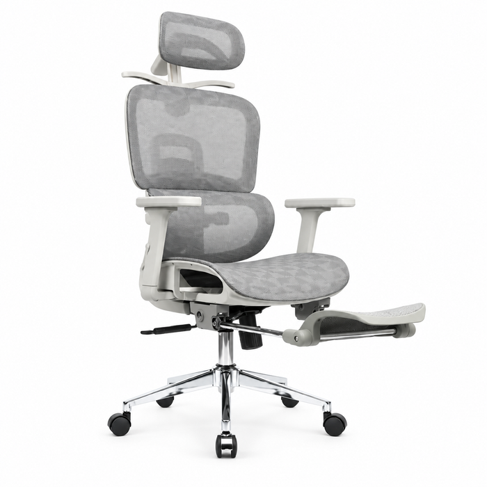 Silla De Oficina Presidencial Ergonómica - Boreal Gris