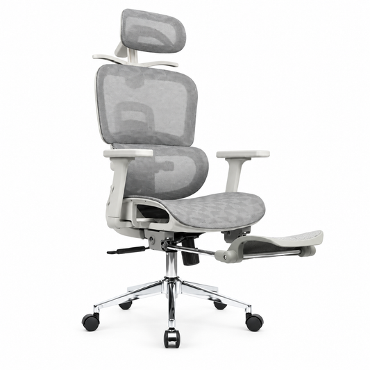 Silla De Oficina Presidencial Ergonómica - Boreal Gris