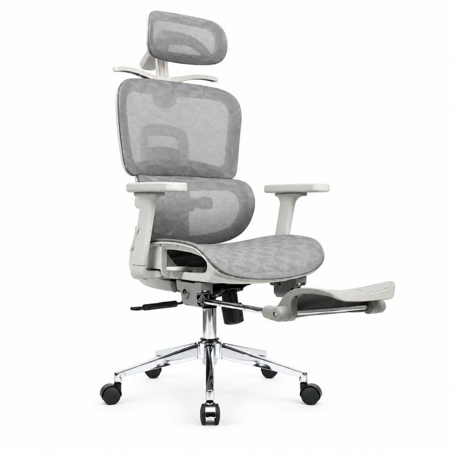 Silla De Oficina Presidencial Ergonómica - Boreal Gris