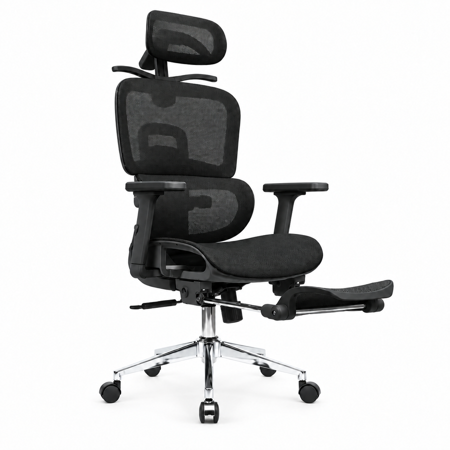 Silla De Oficina Presidencial Ergonómica - Boreal Negro