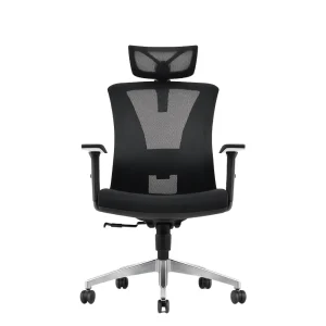 SILLA DE OFICINA PRESIDENCIAL ERGONÓMICA - VERSALLES NEGRO