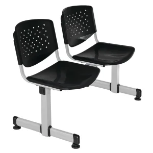 SILLA DE ESPERA TANDEM - PRISMA 2 NEGRO